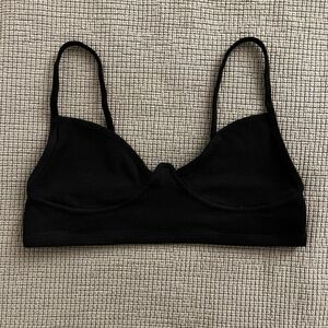 Joah Brown Structured Tank Bra Black FlexRib Size S/M